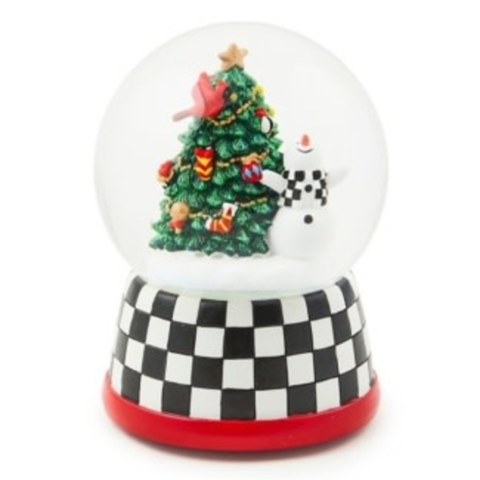 MacKenzie-Childs Cozy Christmas Snowman & Tree Snow Globe