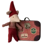 Maileg USA Christmas mouse, Baby in suitcase
