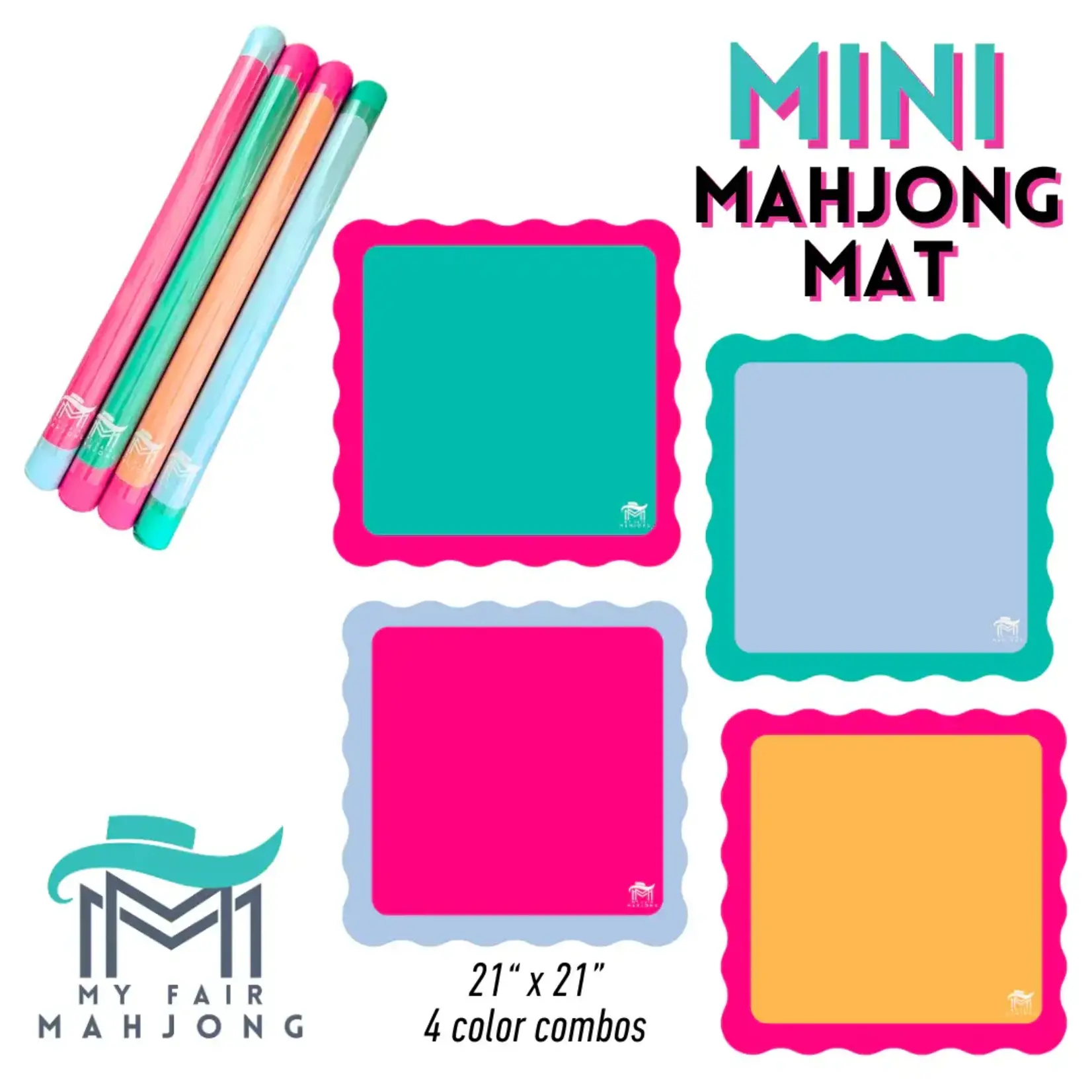 My Fair Mahjong Mini Mahjong Mat for Small & Travel Mah Jongg