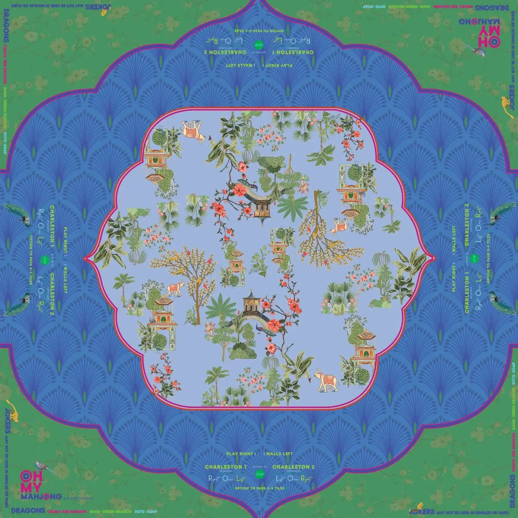 Oh My Mahjong Darjeeling Mahjong Mat in Tube