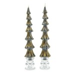 MacKenzie-Childs Tree Dinner Candles - 12" - Black - Set of 2