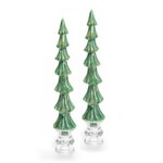 MacKenzie-Childs Tree Dinner Candles -12" - Green - Set of 2