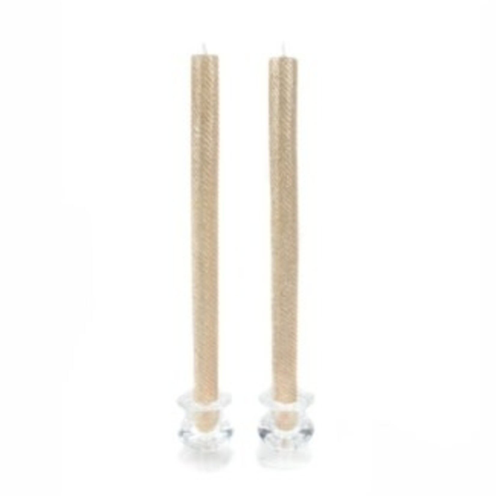 MacKenzie-Childs Gold Shimmer Dinner Candles, Set of 2