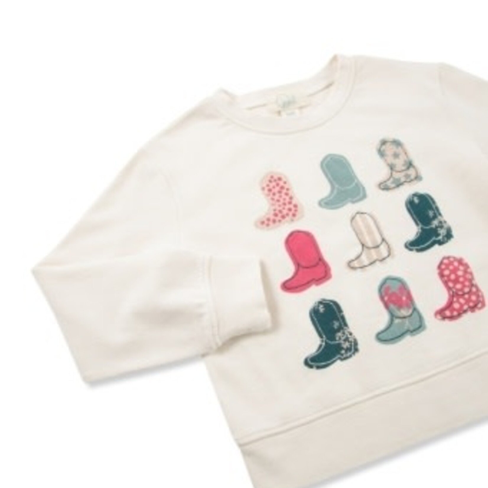 Peek Aren't You Curious cowboy boots pullover
