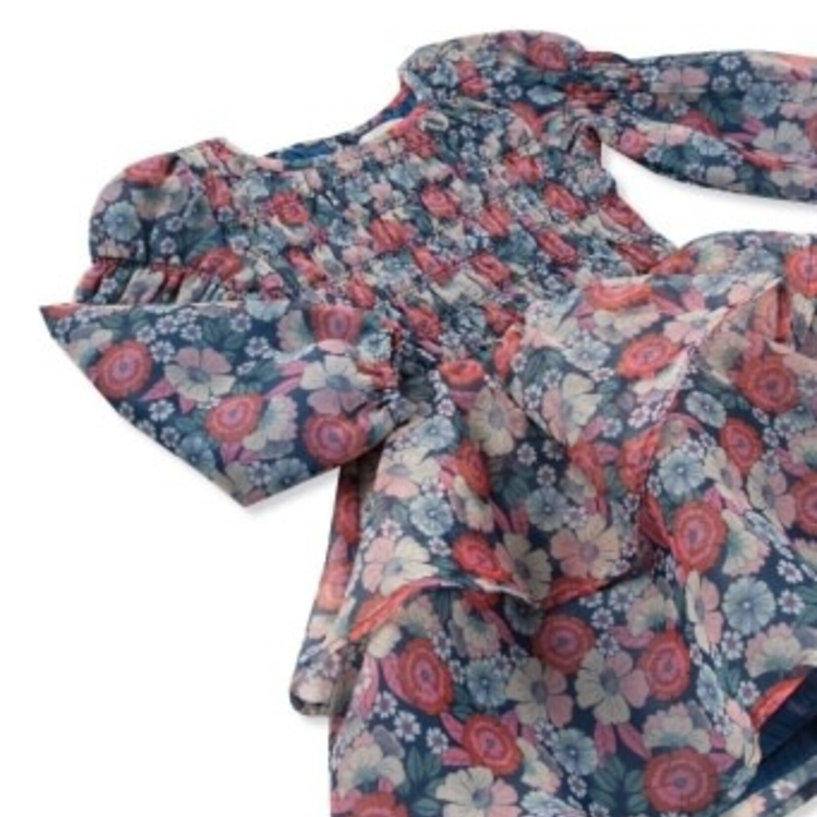 Peek Aren't You Curious floral print smocked dress