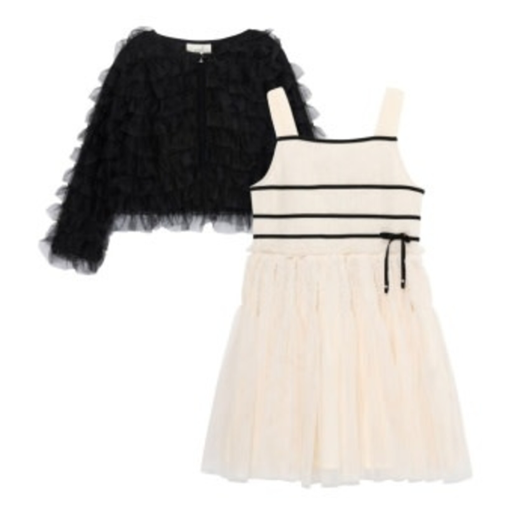 Peek Aren't You Curious mesh dress w/ cardigan