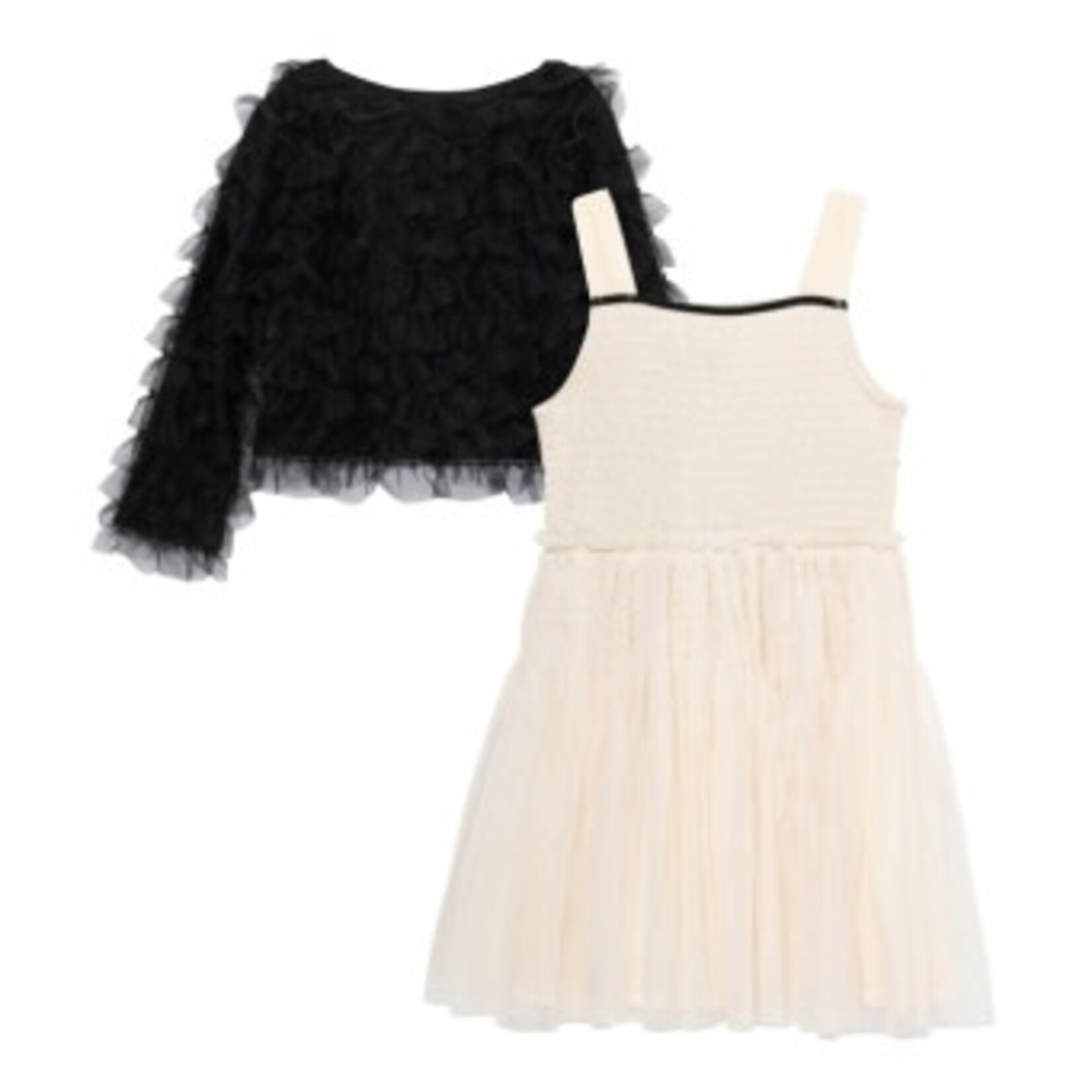 Peek Aren't You Curious mesh dress w/ cardigan