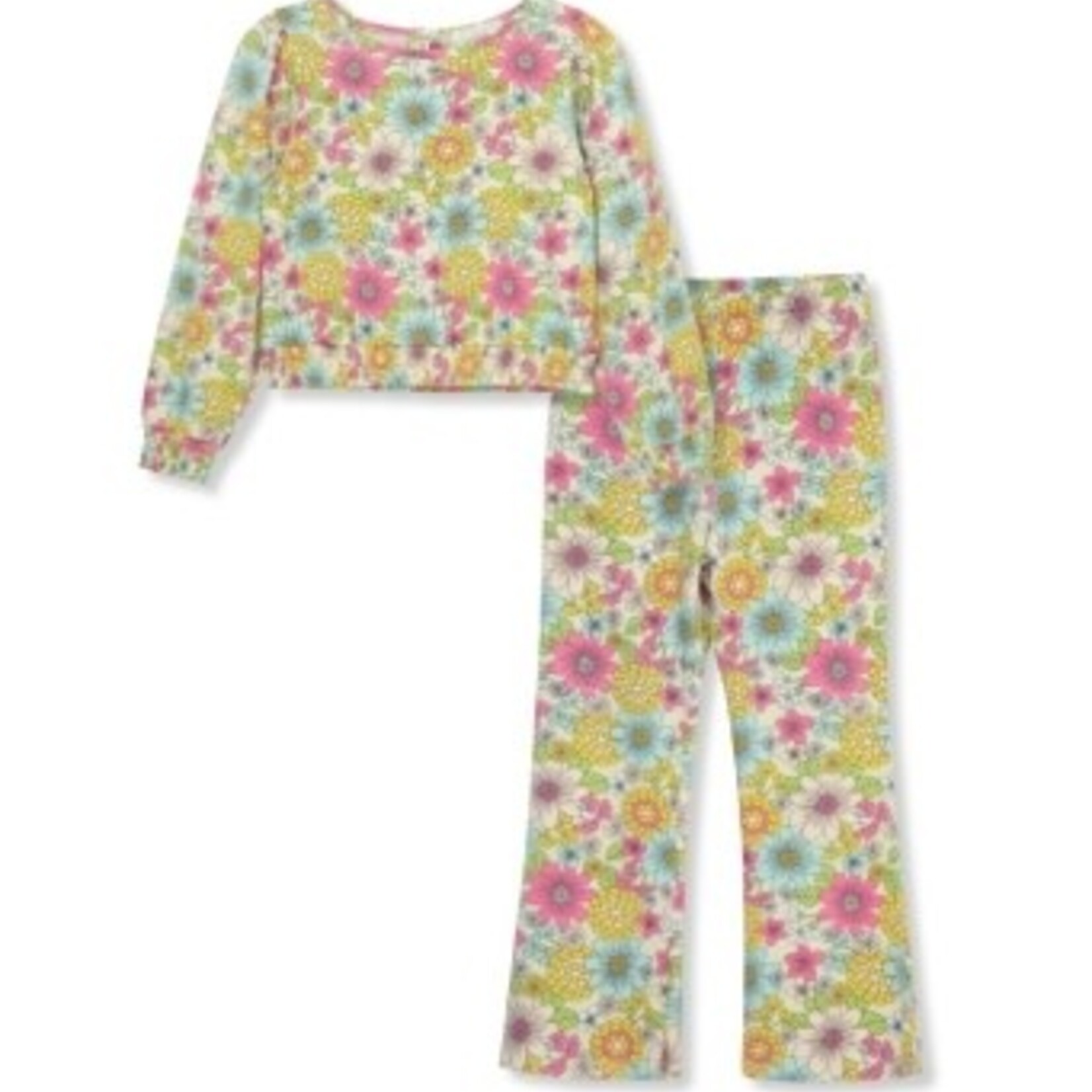 Peek Aren't You Curious retro floral print pant set