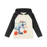Andy & Evan Basketball Dino Long Sleeve Hooded Tee
