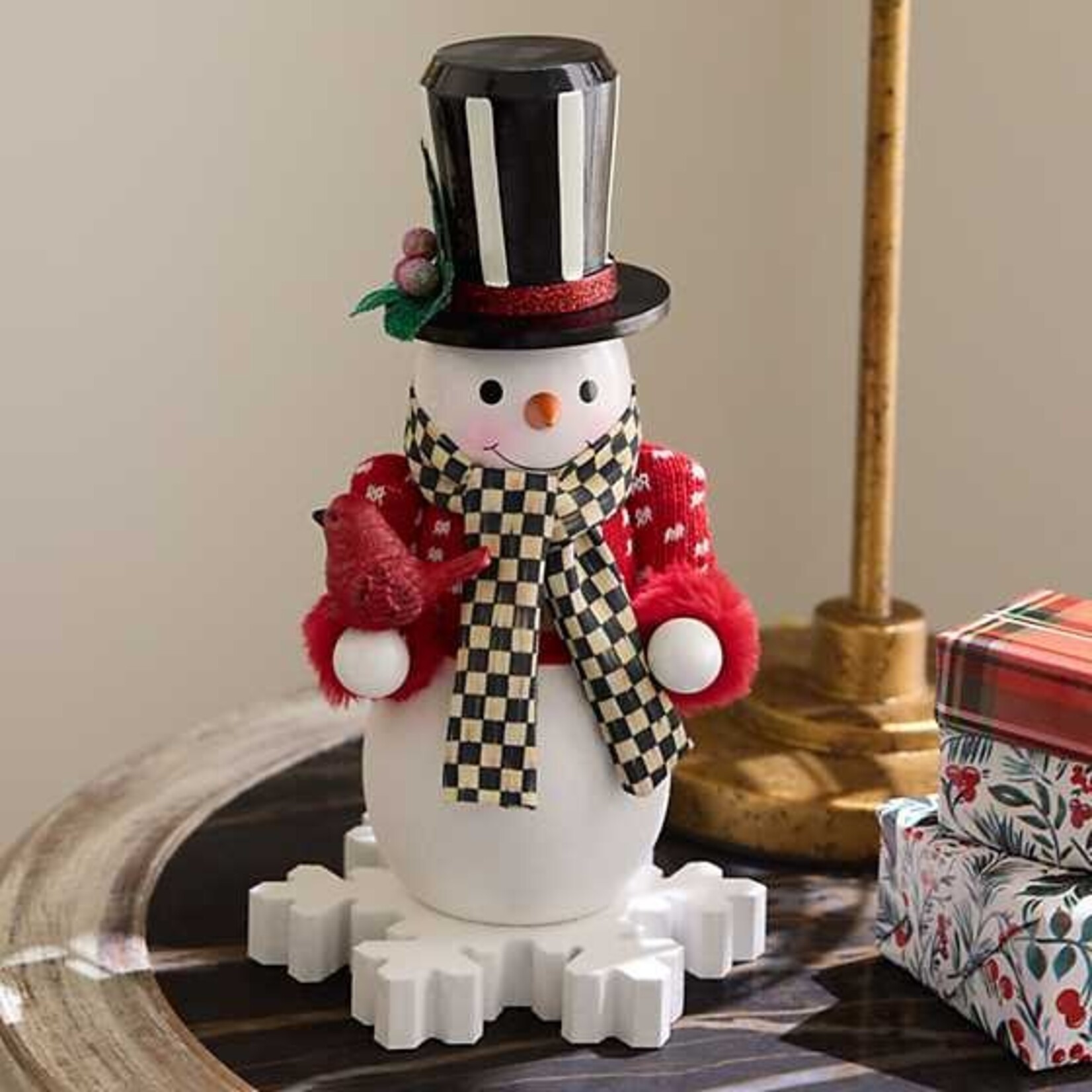 MacKenzie-Childs Cozy Christmas Snowman Nutcracker