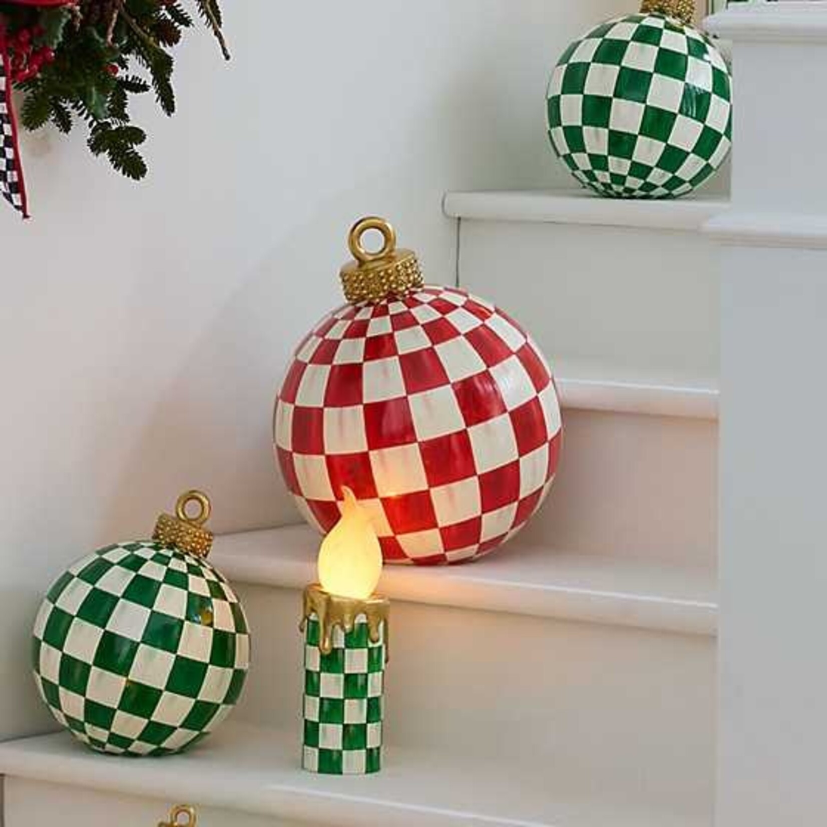 MacKenzie-Childs Red Check Tabletop Ornament