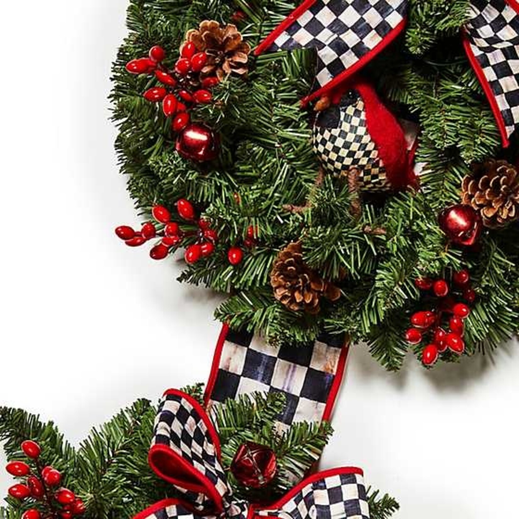 MacKenzie-Childs Cozy Christmas Triple Door Wreath
