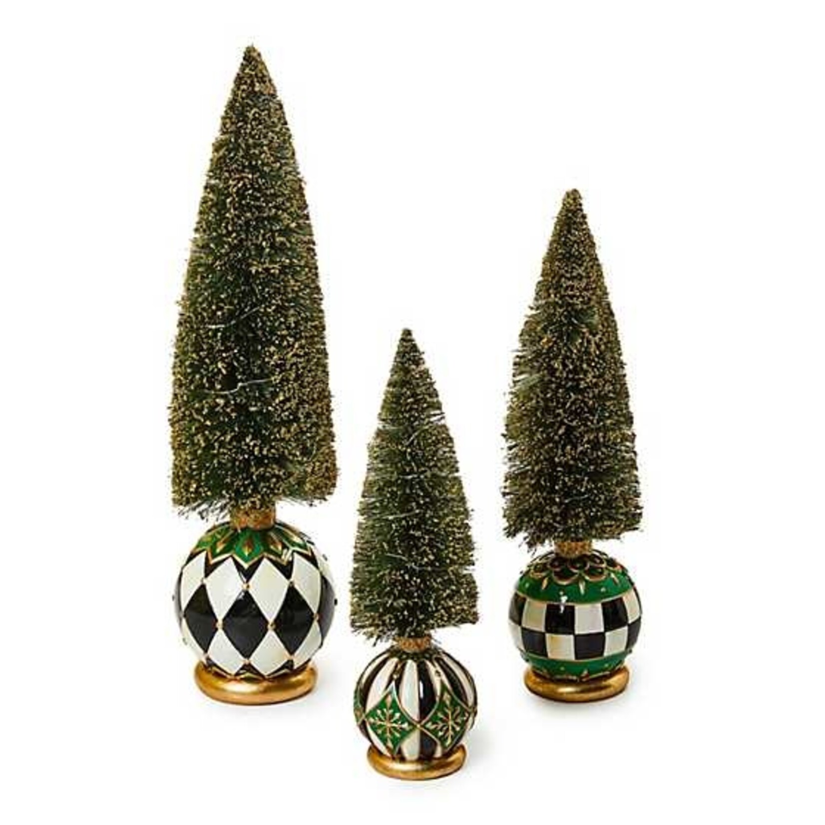 MacKenzie-Childs Emerald Luxe Large Illuminated Bottle Brush Tree