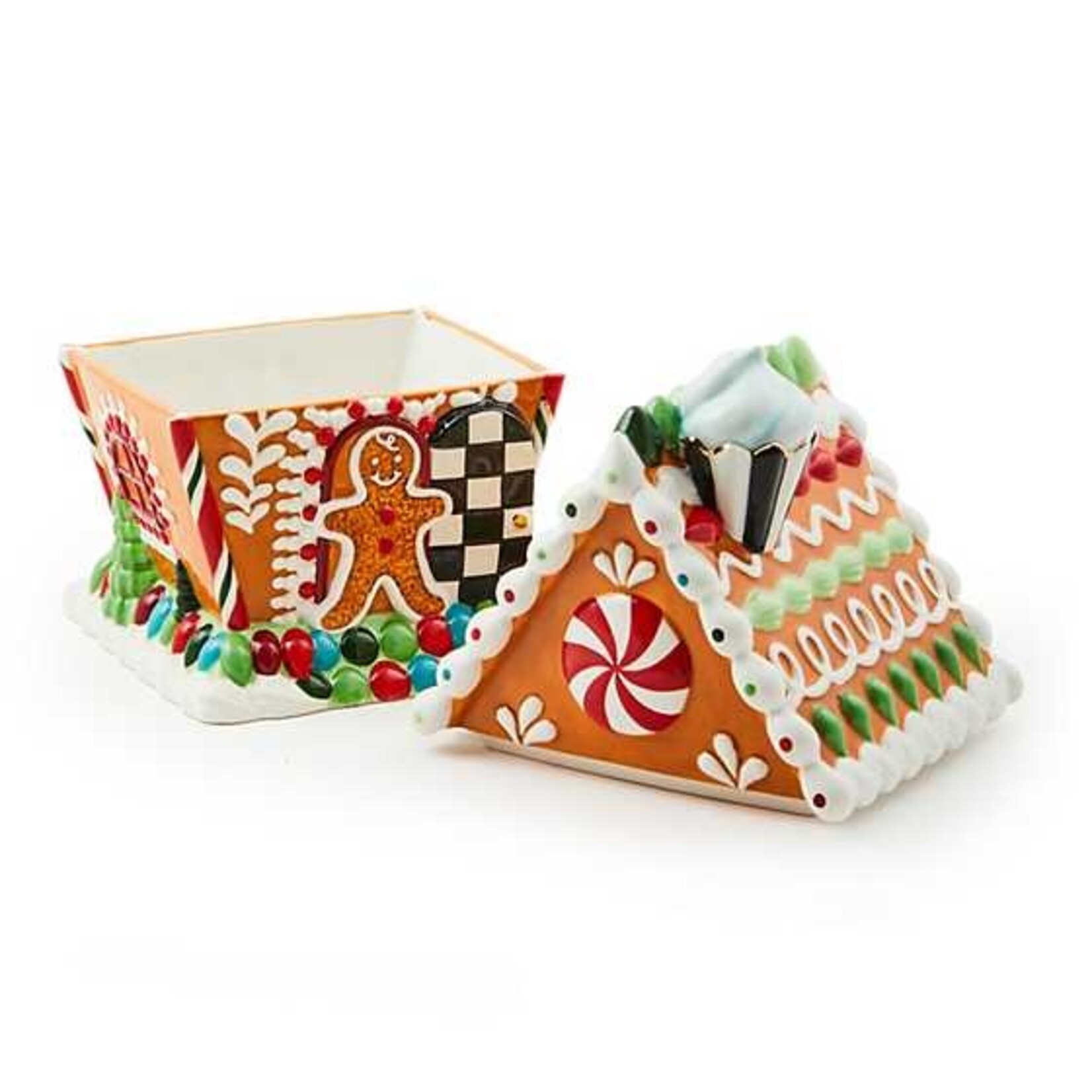 MacKenzie-Childs Bake Shop Gingerbread House Cookie Jar