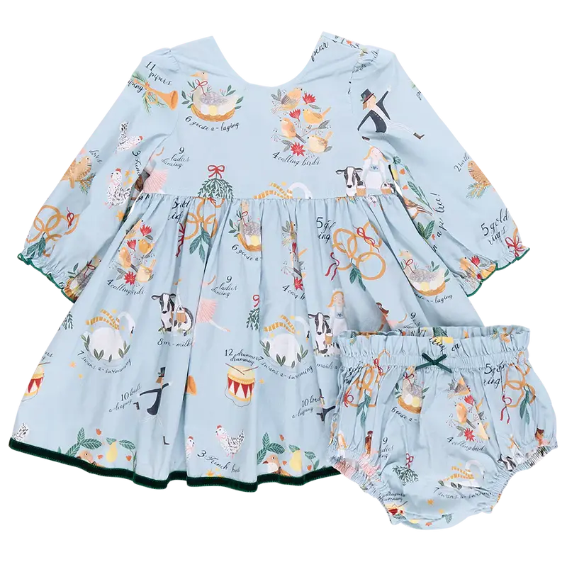 Baby Girls Amma Dress Set - 12 Days of Christmas