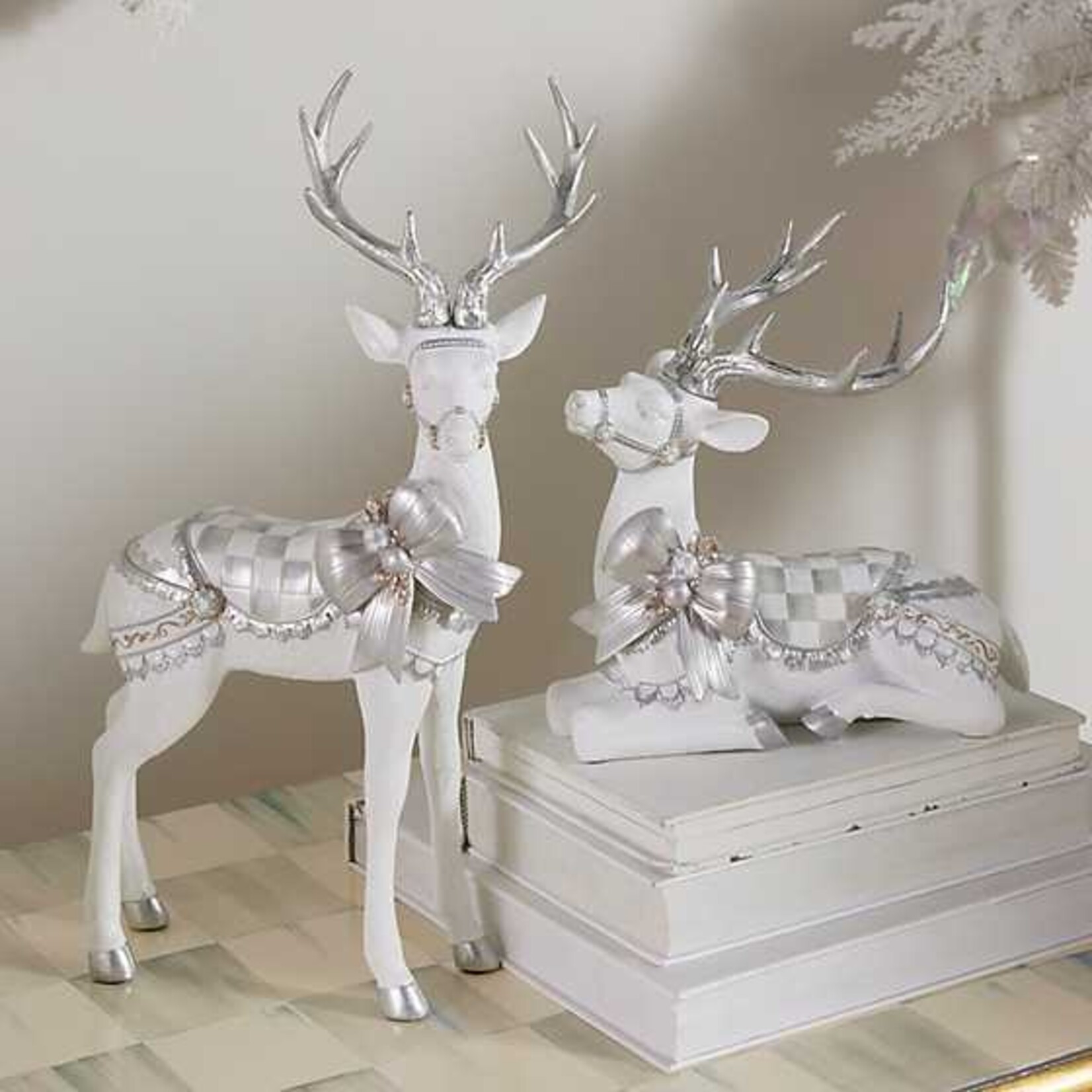 MacKenzie-Childs Crystal Palace Resting White Deer