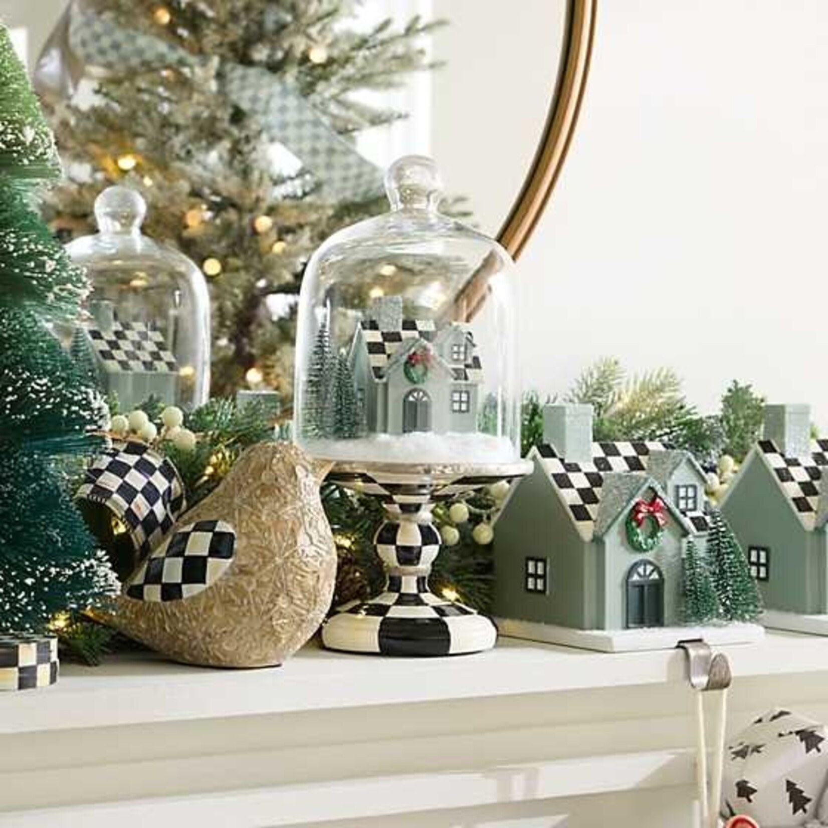 MacKenzie-Childs Farmhouse Holiday House Cloche