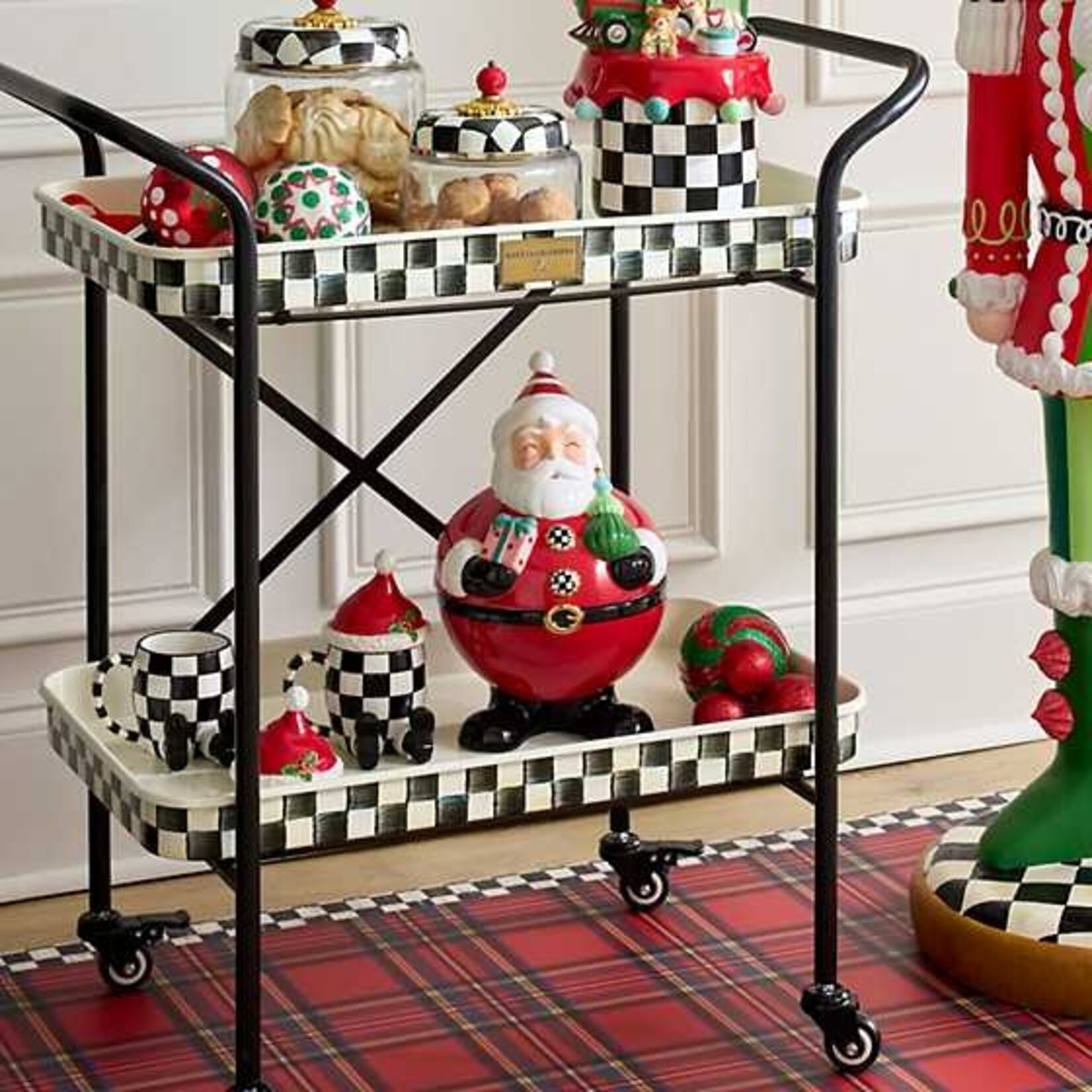 MacKenzie-Childs Granny Kitsch Santa Cookie Jar