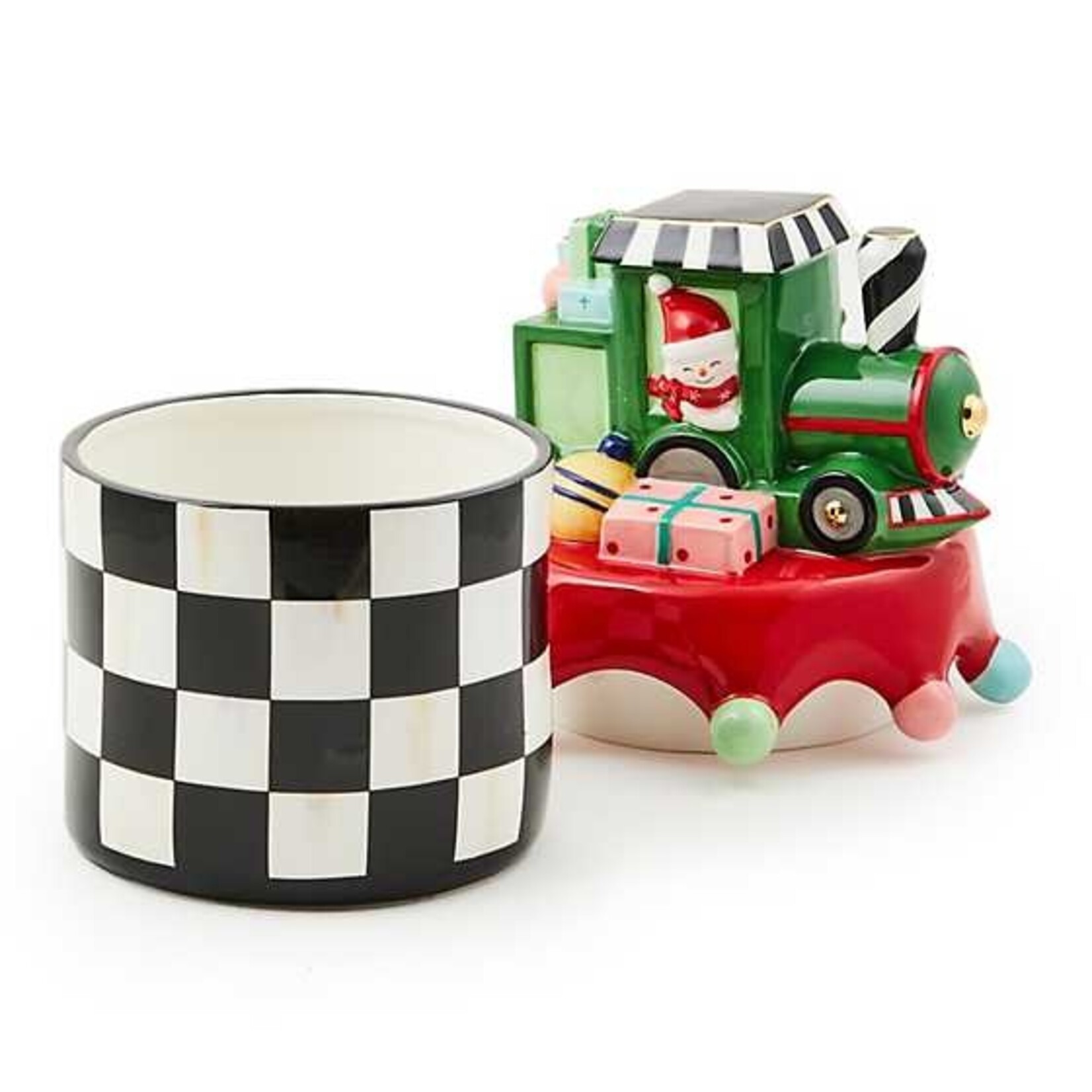 MacKenzie-Childs Granny Kitsch Train Lidded Dish