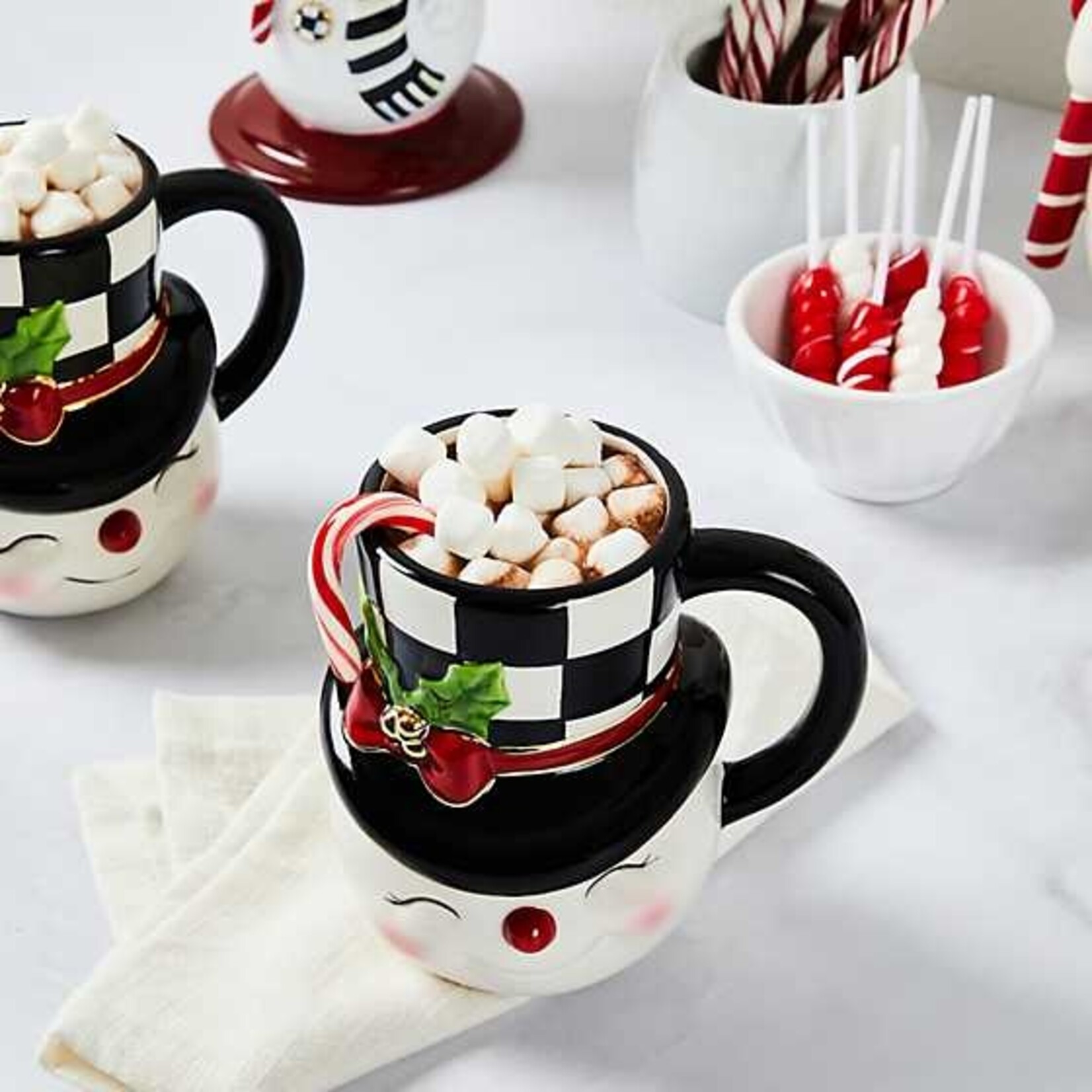 MacKenzie-Childs Nostalgia Snowman Mug