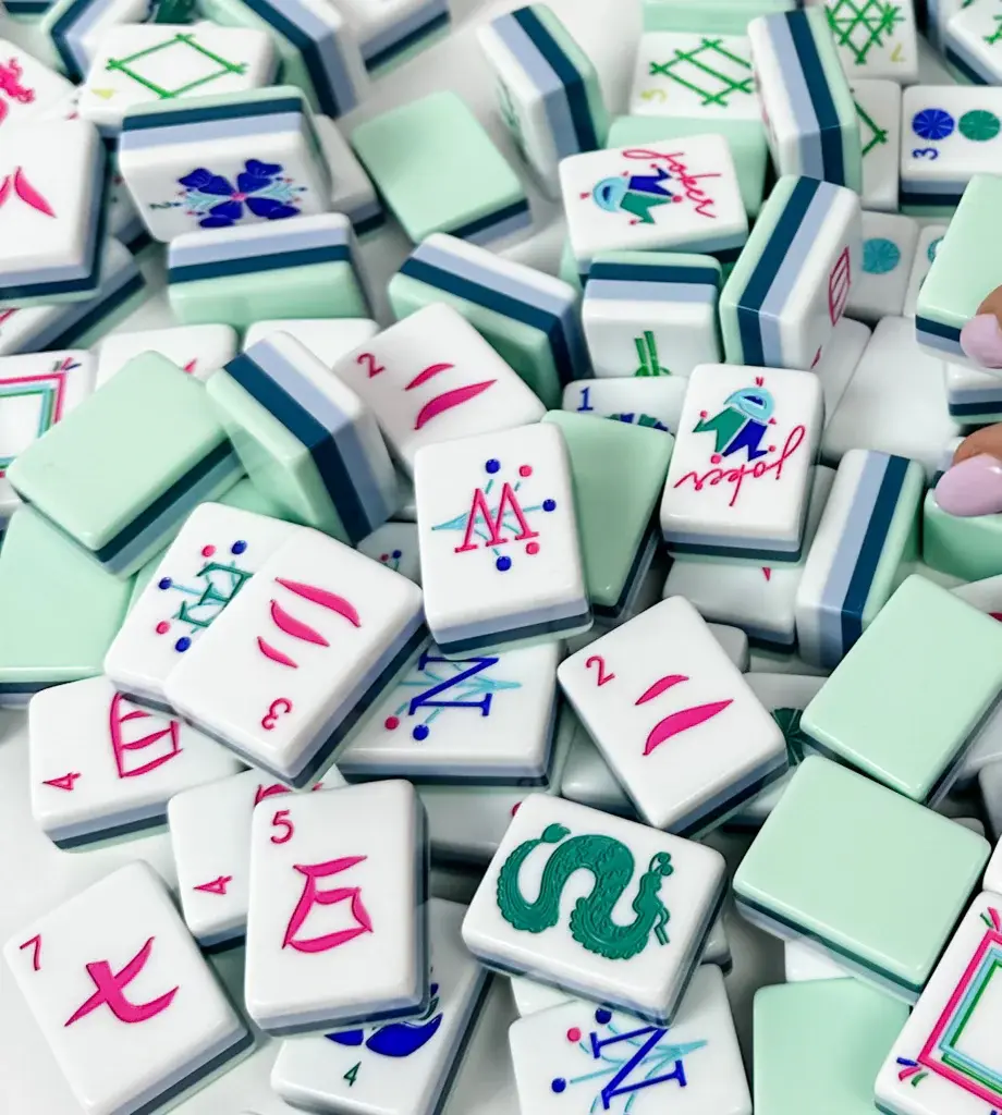 Birdie Mahjong Tiles - Blue Leaf Houston