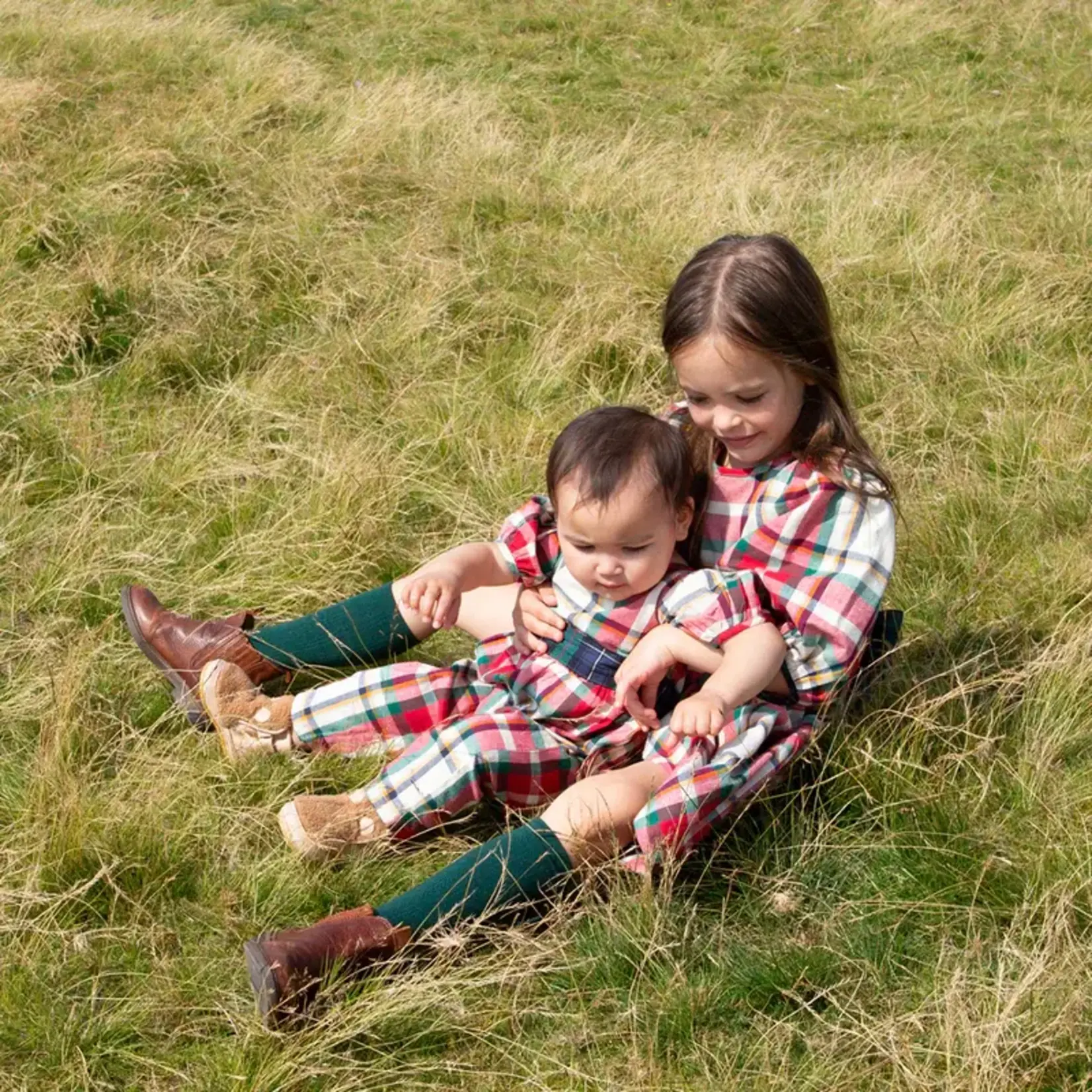 Pink Chicken Ruby Jumper - Holiday Tartan