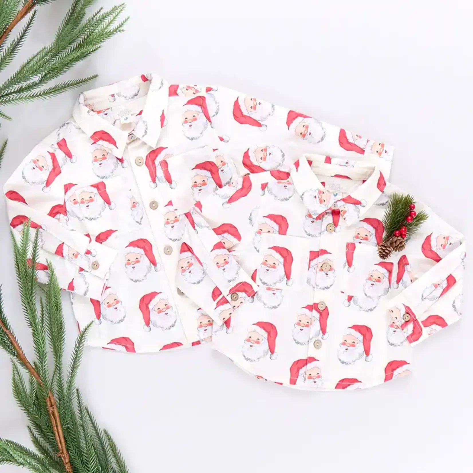 Blue Rooster Infant Jack Shirt - Vintage Santas