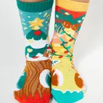 Pals Socks Christmas Trees Piney & Coco - Mismatched Non-Slip Kid Socks