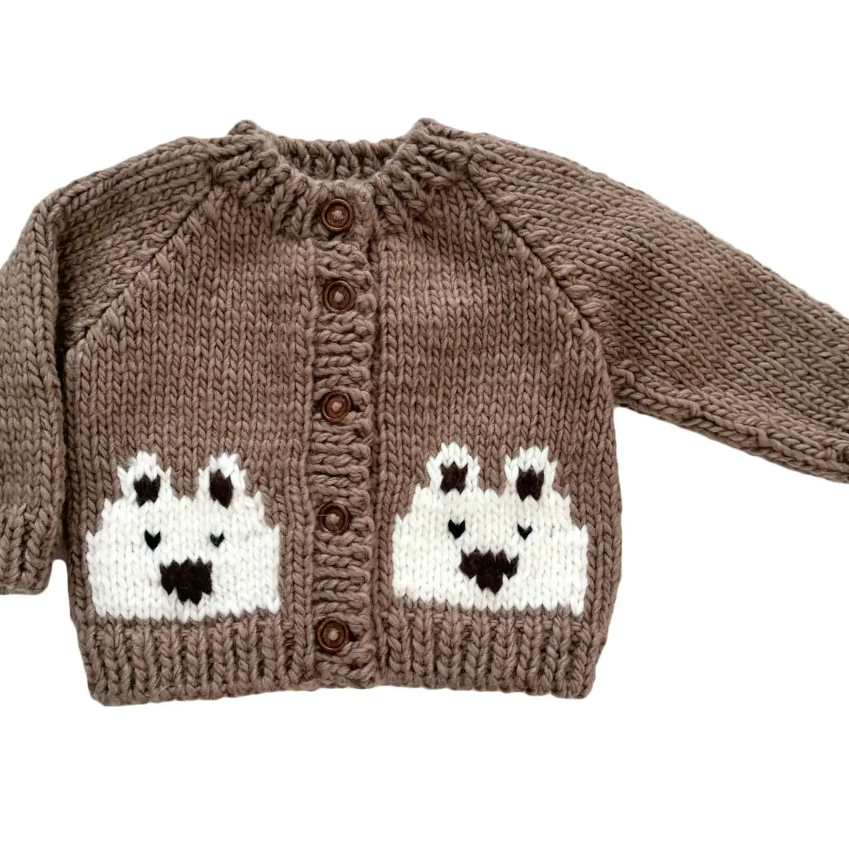 The Blueberry Hill Bear Cardigan - Tan