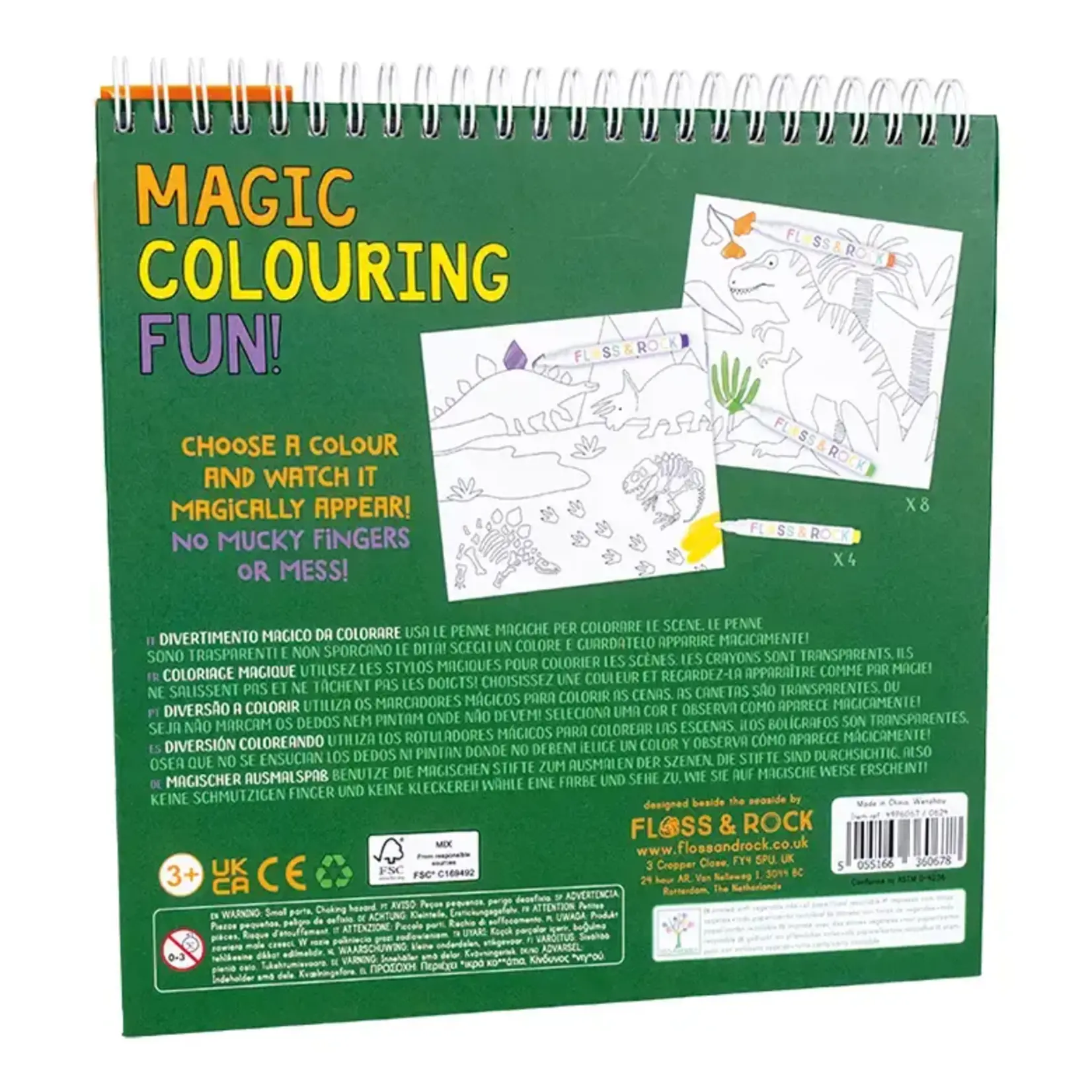 Floss and Rock Dino Colouring Fun