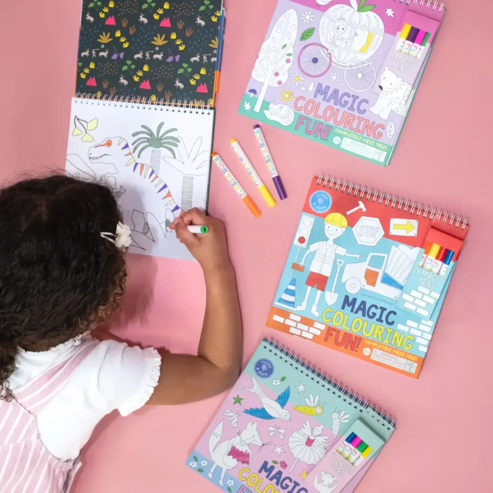 Floss and Rock Dino Colouring Fun