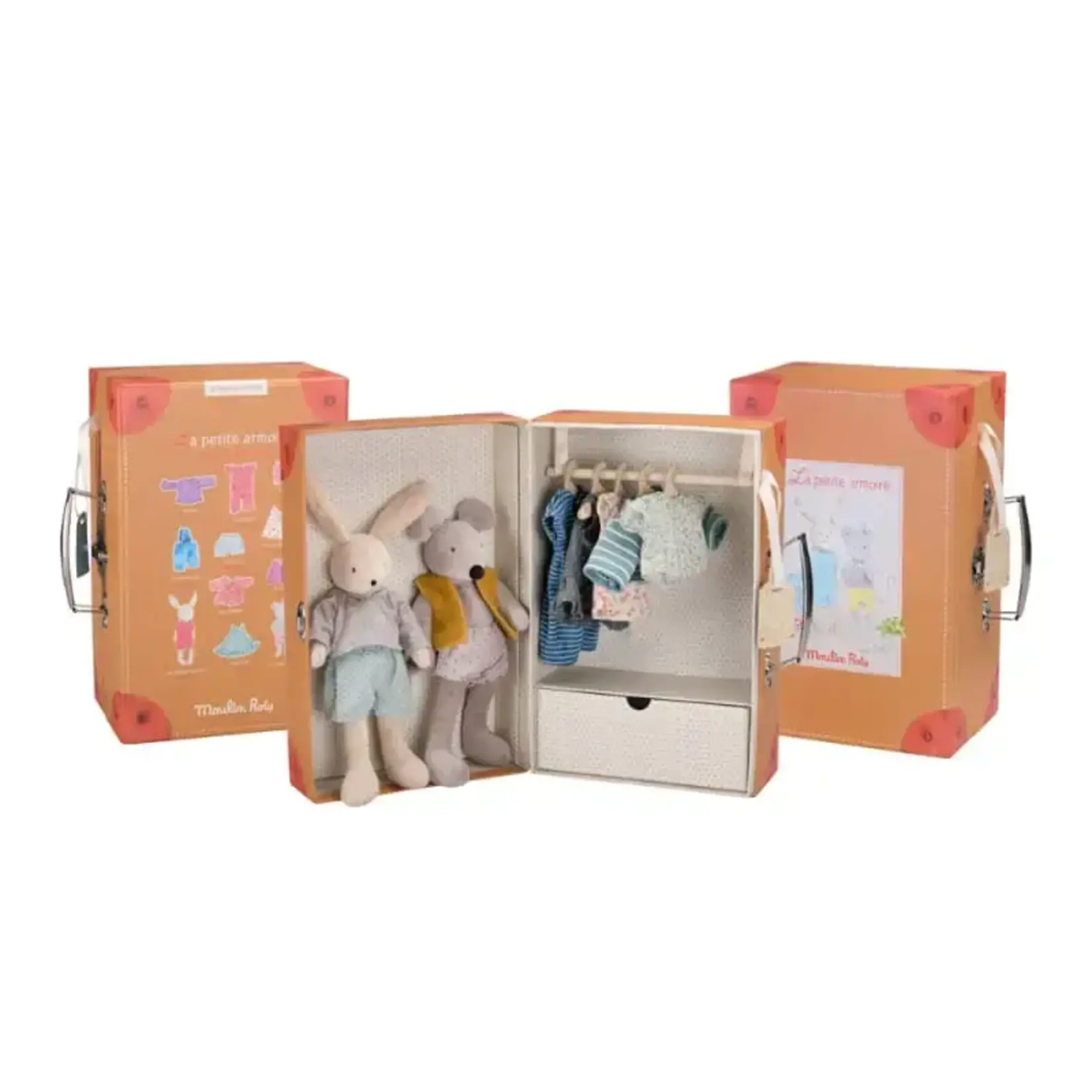 Moulin Roty Suitcase - Rabbit & Mouse Wardrobe