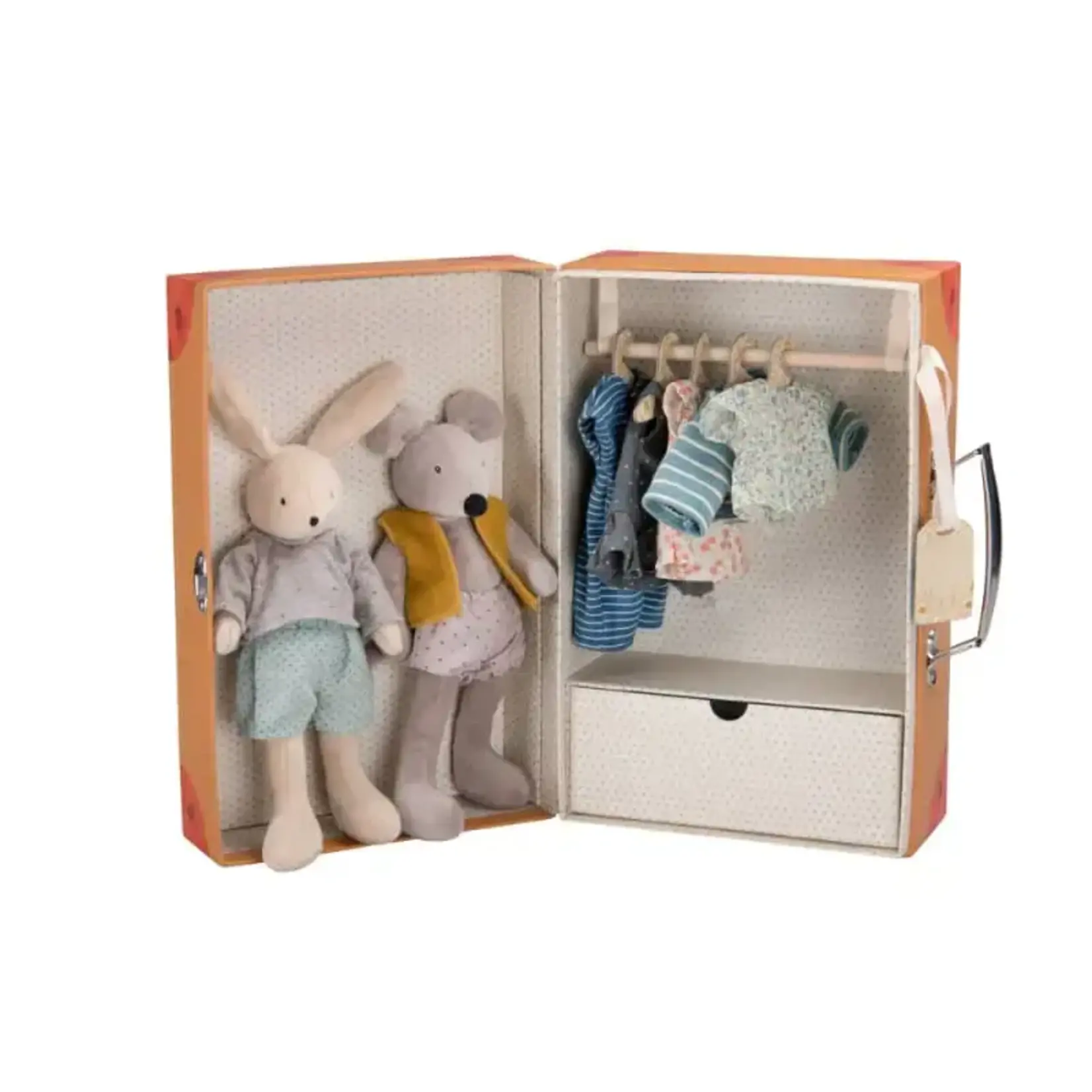 Moulin Roty Suitcase - Rabbit & Mouse Wardrobe
