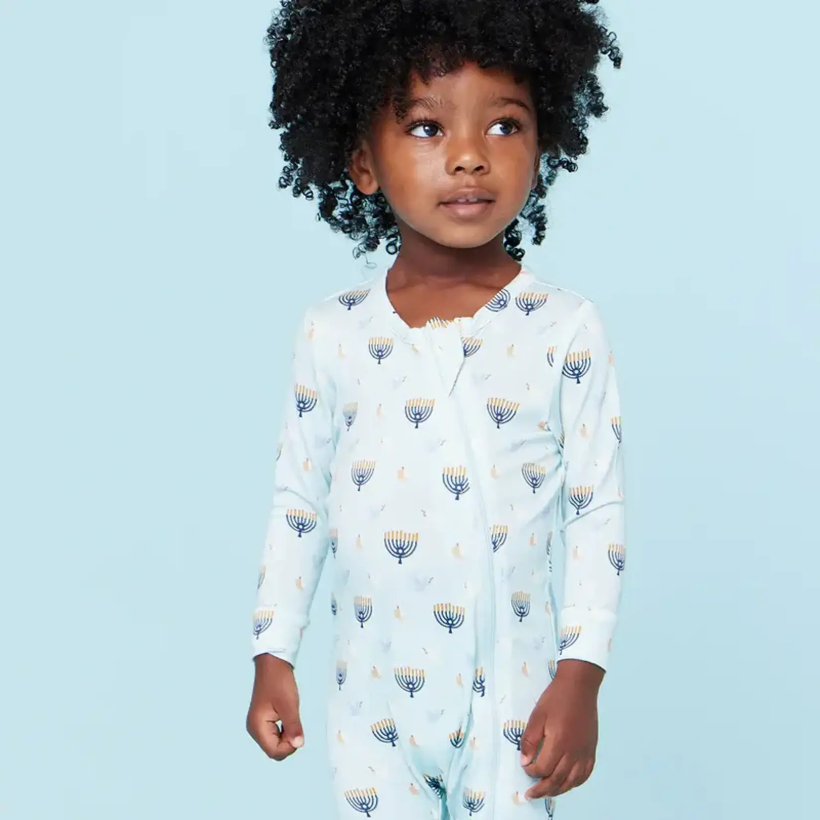 Pink Chicken Bamboo Romper - Peaceful Hanukkah