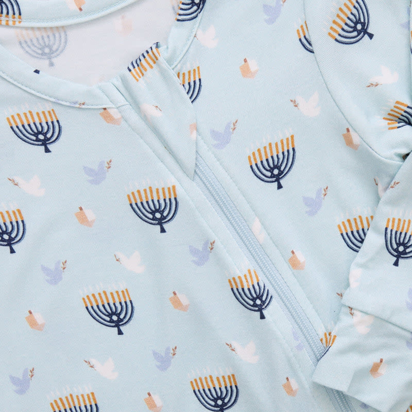 Pink Chicken Bamboo Romper - Peaceful Hanukkah