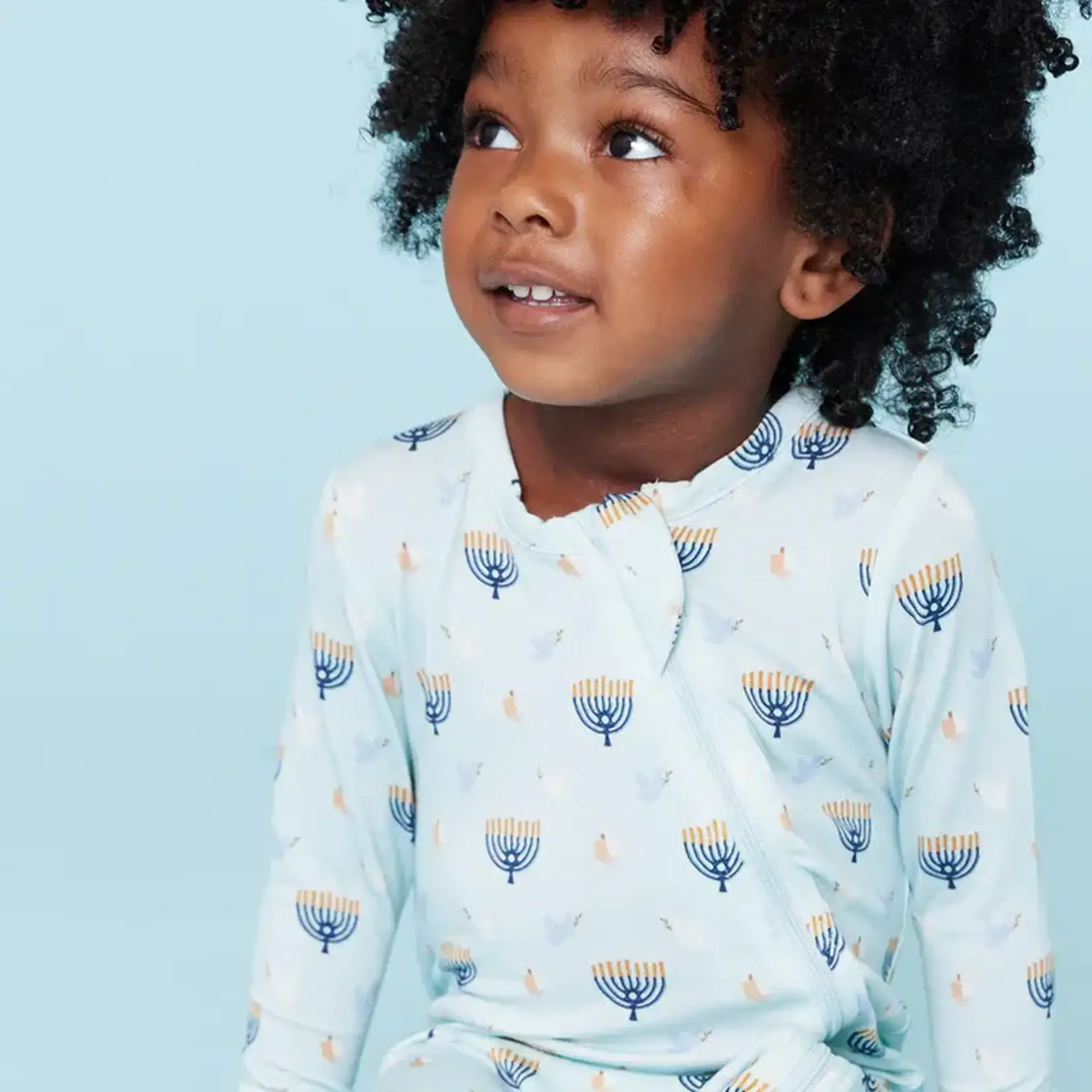 Pink Chicken Bamboo Romper - Peaceful Hanukkah