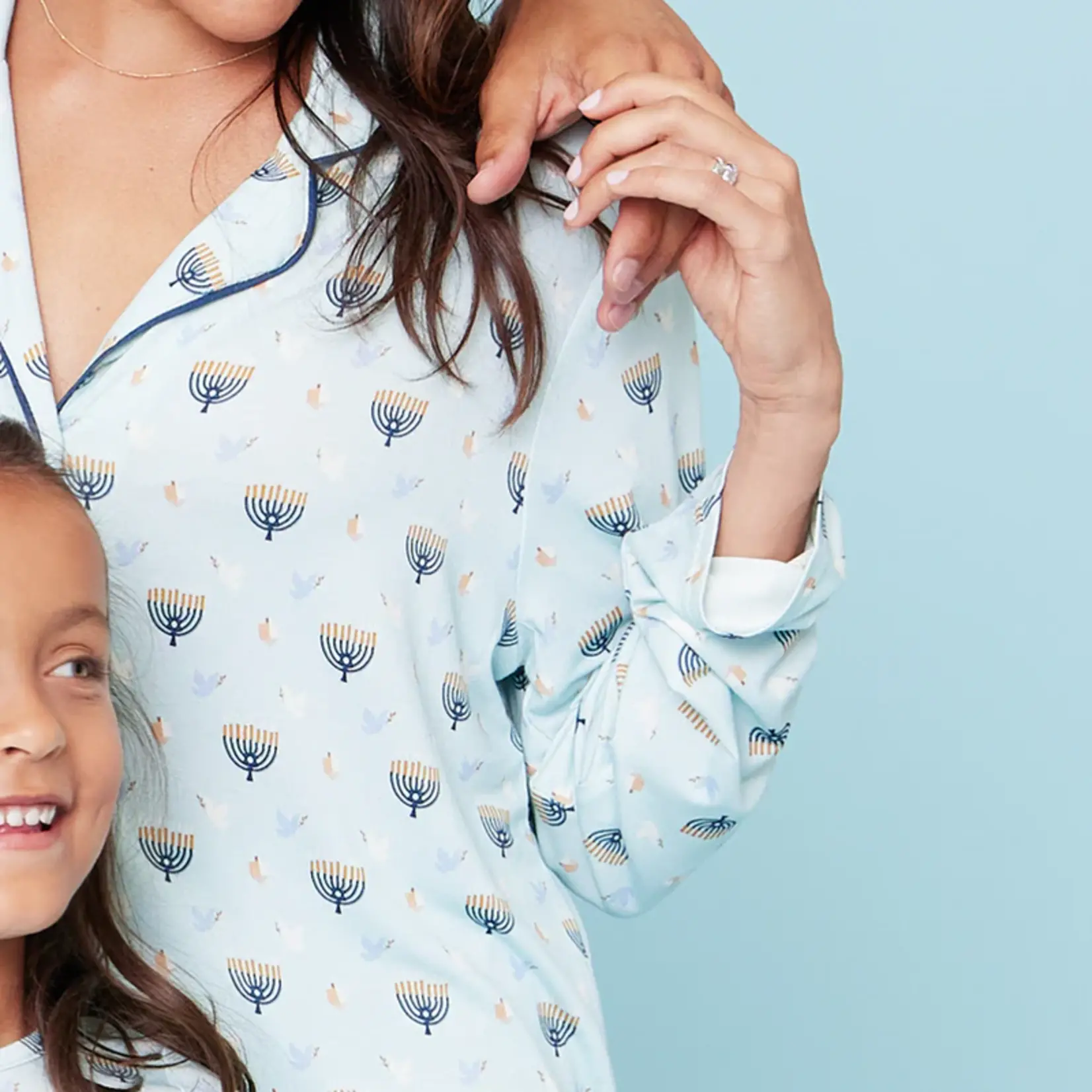 Pink Chicken Women's Bamboo Loungewear Set - Peaceful Hanukkah