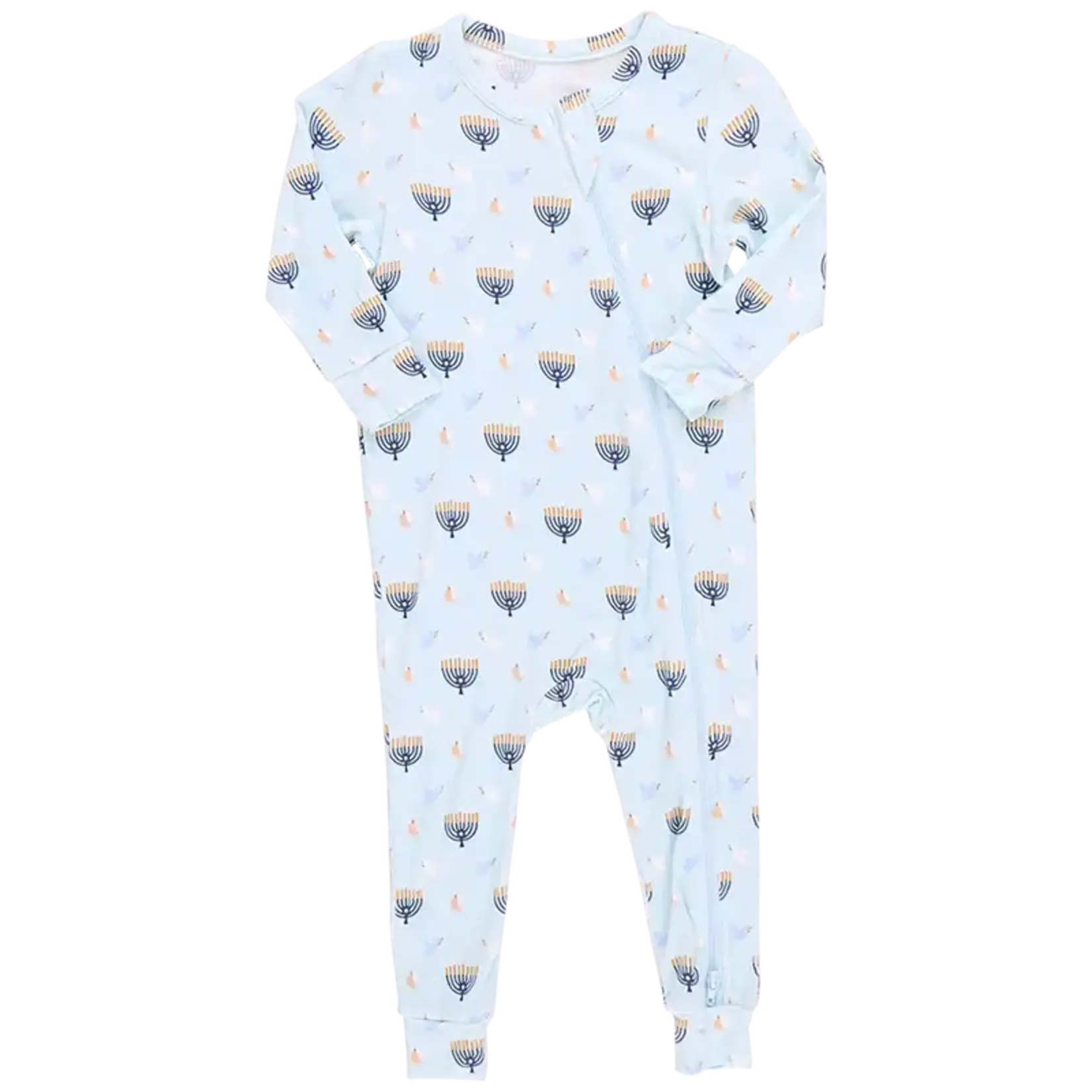 Pink Chicken Bamboo Romper - Peaceful Hanukkah