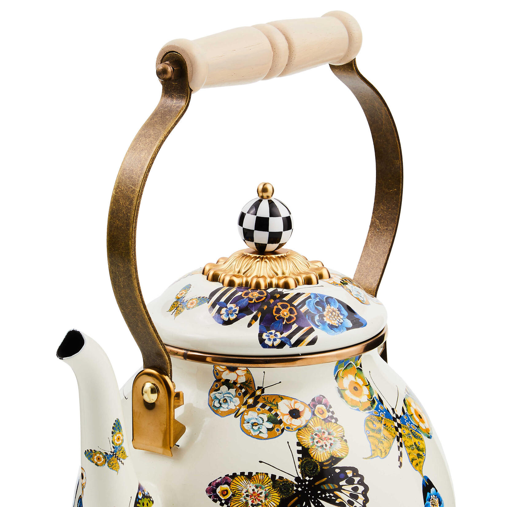 MacKenzie-Childs Butterfly 2 Quart Tea Kettle