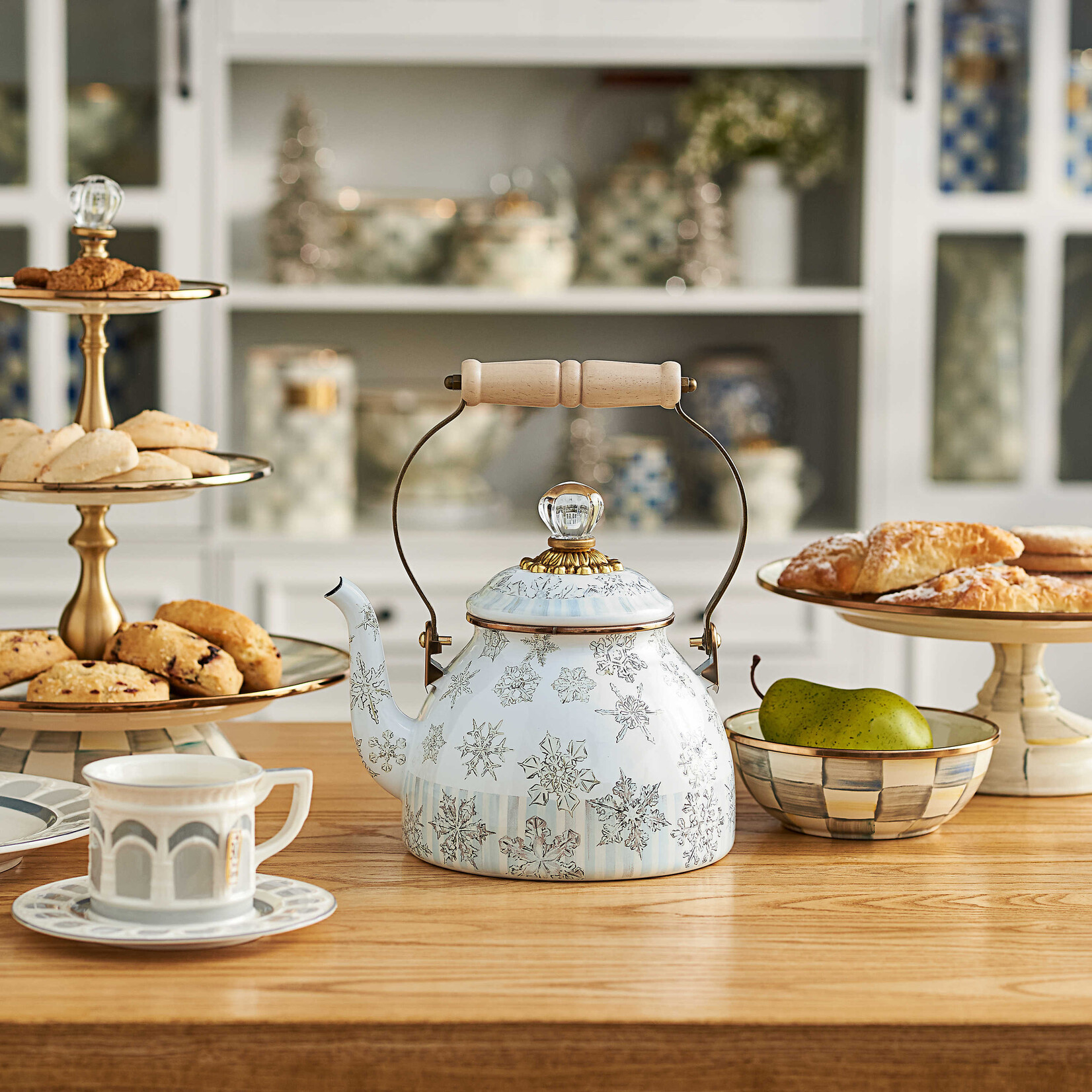 MacKenzie-Childs Winter Palace 2 Quart Tea Kettle