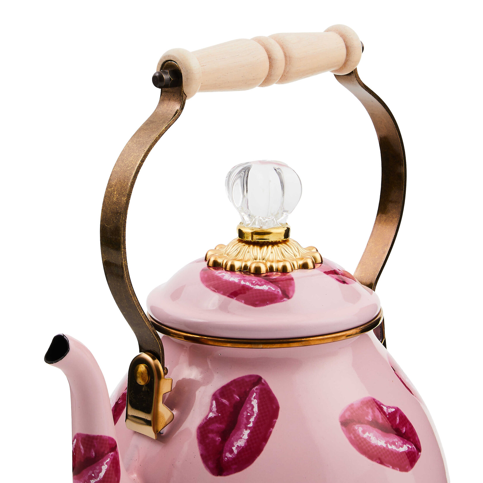 MacKenzie-Childs Kiss Me 2 Quart Tea Kettle