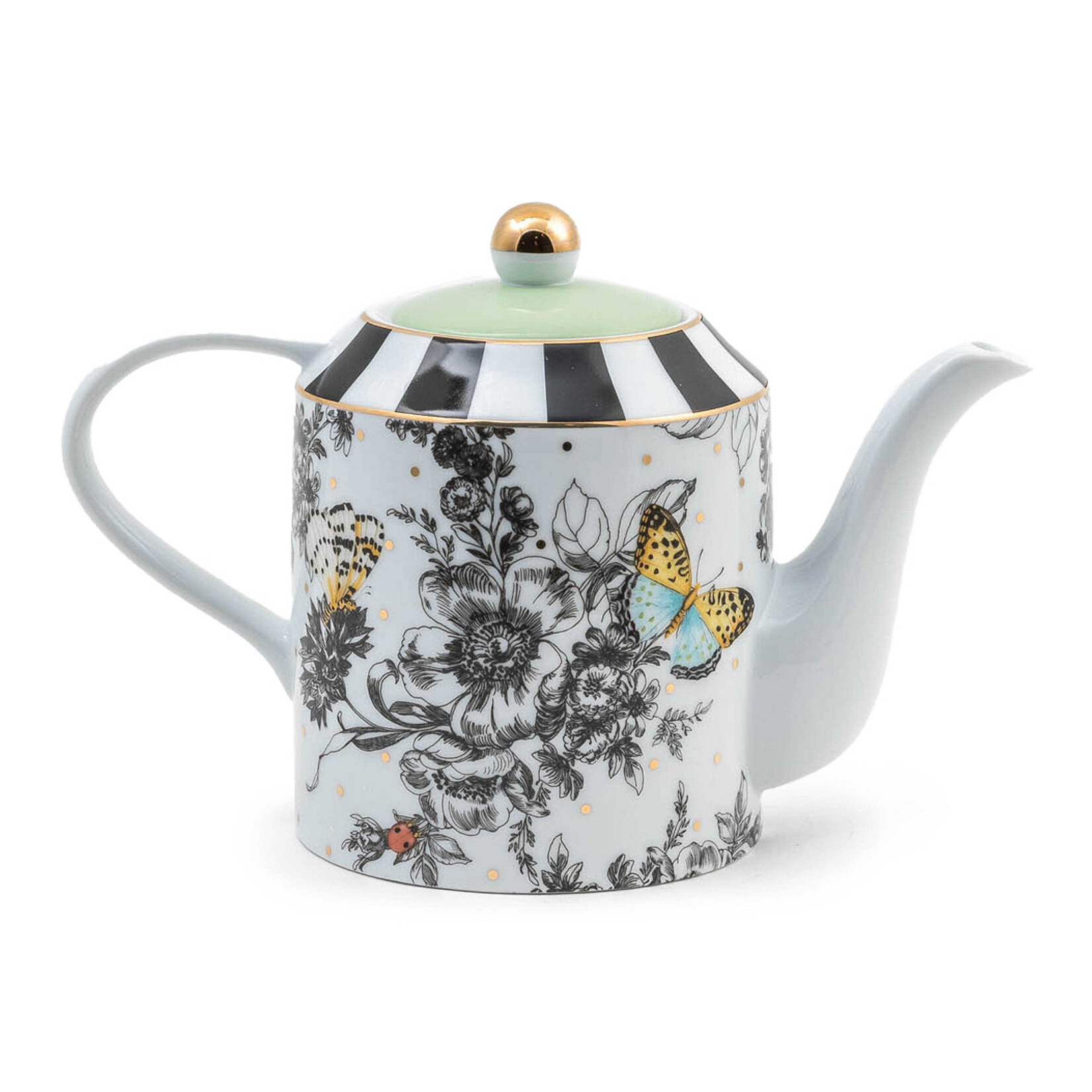 MacKenzie-Childs Butterfly Toile Teapot