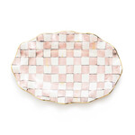 MacKenzie-Childs rosy check ceramic serving platter
