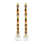 MacKenzie-Childs Jack o' Lantern Dinner Candles, Set of 2