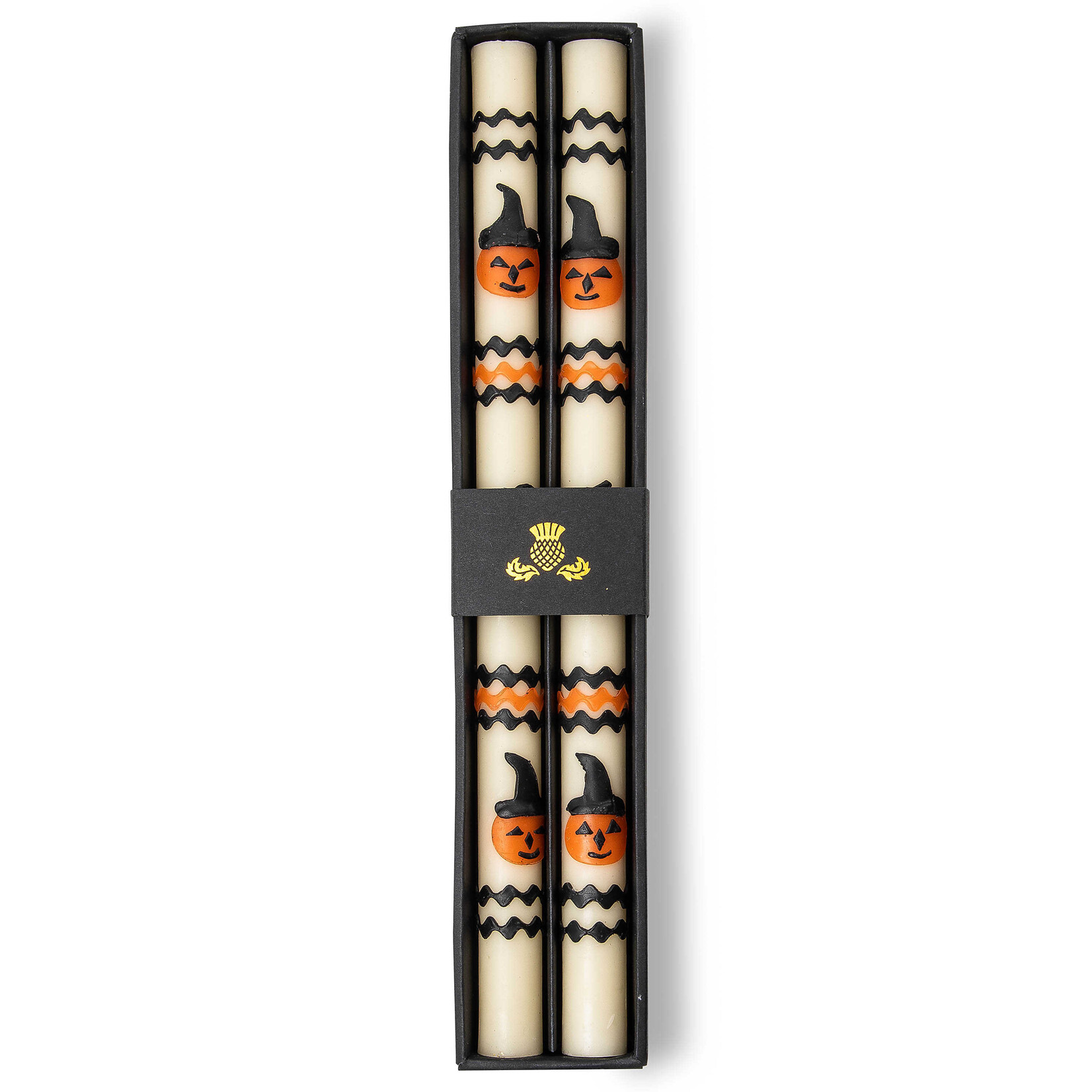 MacKenzie-Childs Jack o' Lantern Dinner Candles, Set of 2