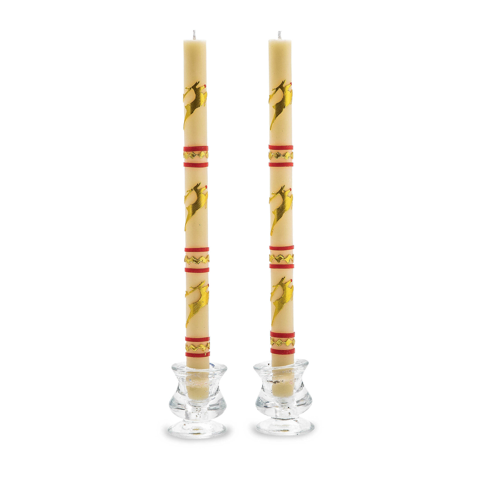 MacKenzie-Childs Reindeer Dinner Candles, Set of 2