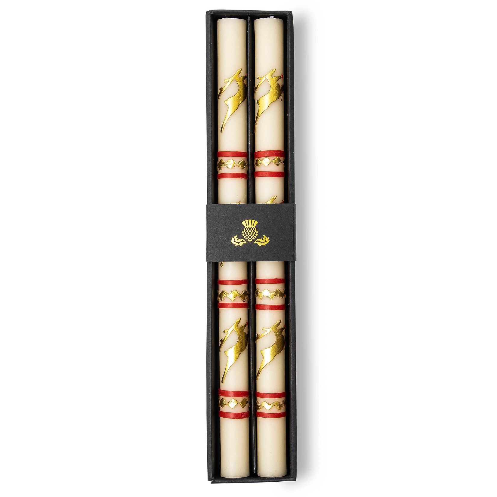 MacKenzie-Childs Reindeer Dinner Candles, Set of 2