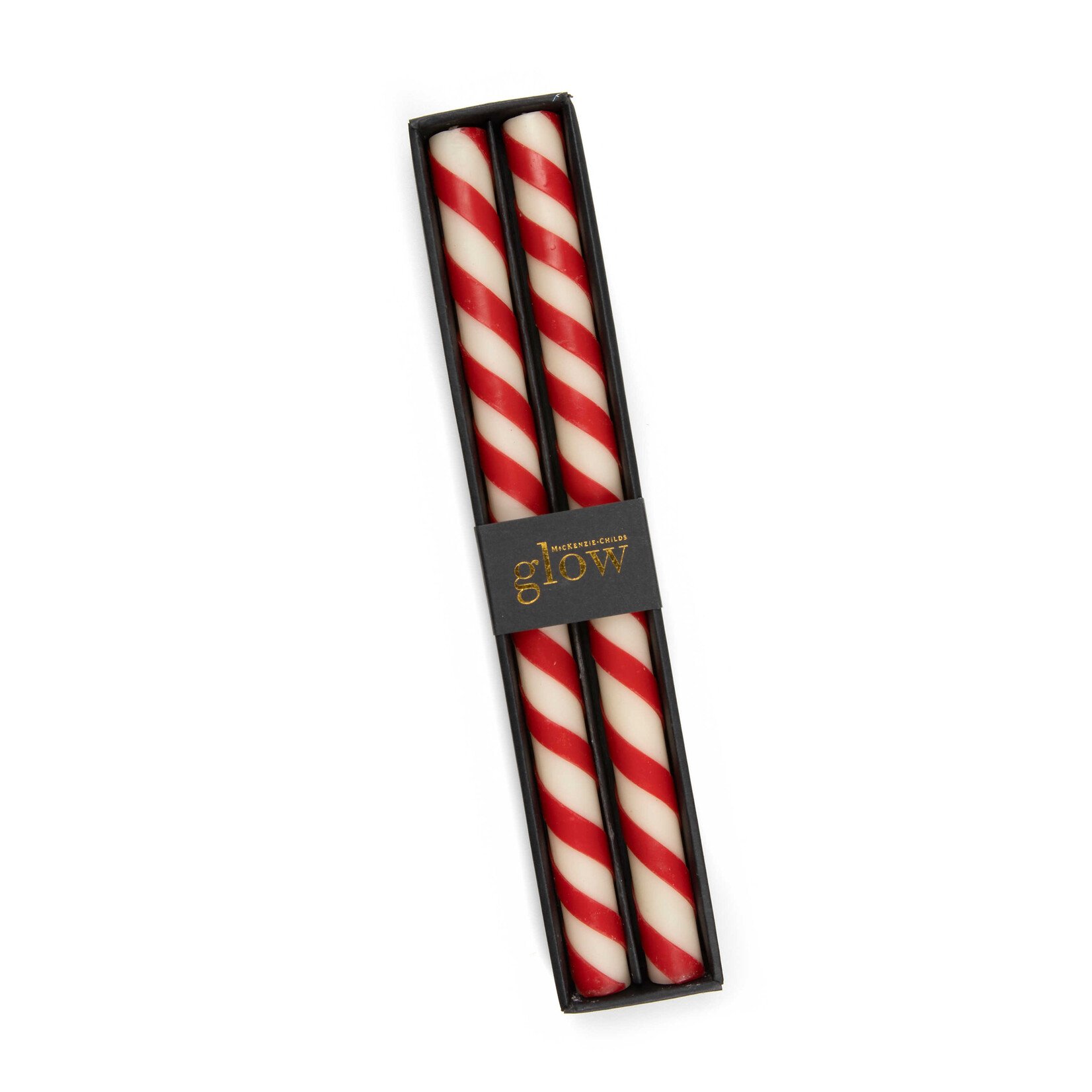 MacKenzie-Childs Candy Cane Dinner Candles, Set of 2