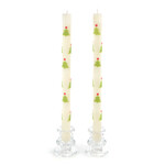 MacKenzie-Childs Christmas Tree Dinner Candles - Red & Green - Set of 2