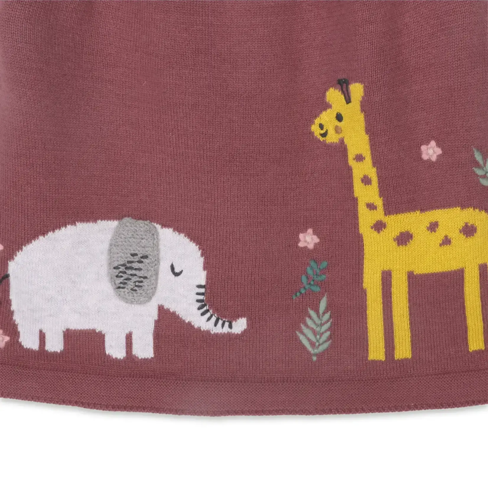 Viverano Organics Giraffe Elephant Buddy Tunic Dress & Bodysuit - Berry